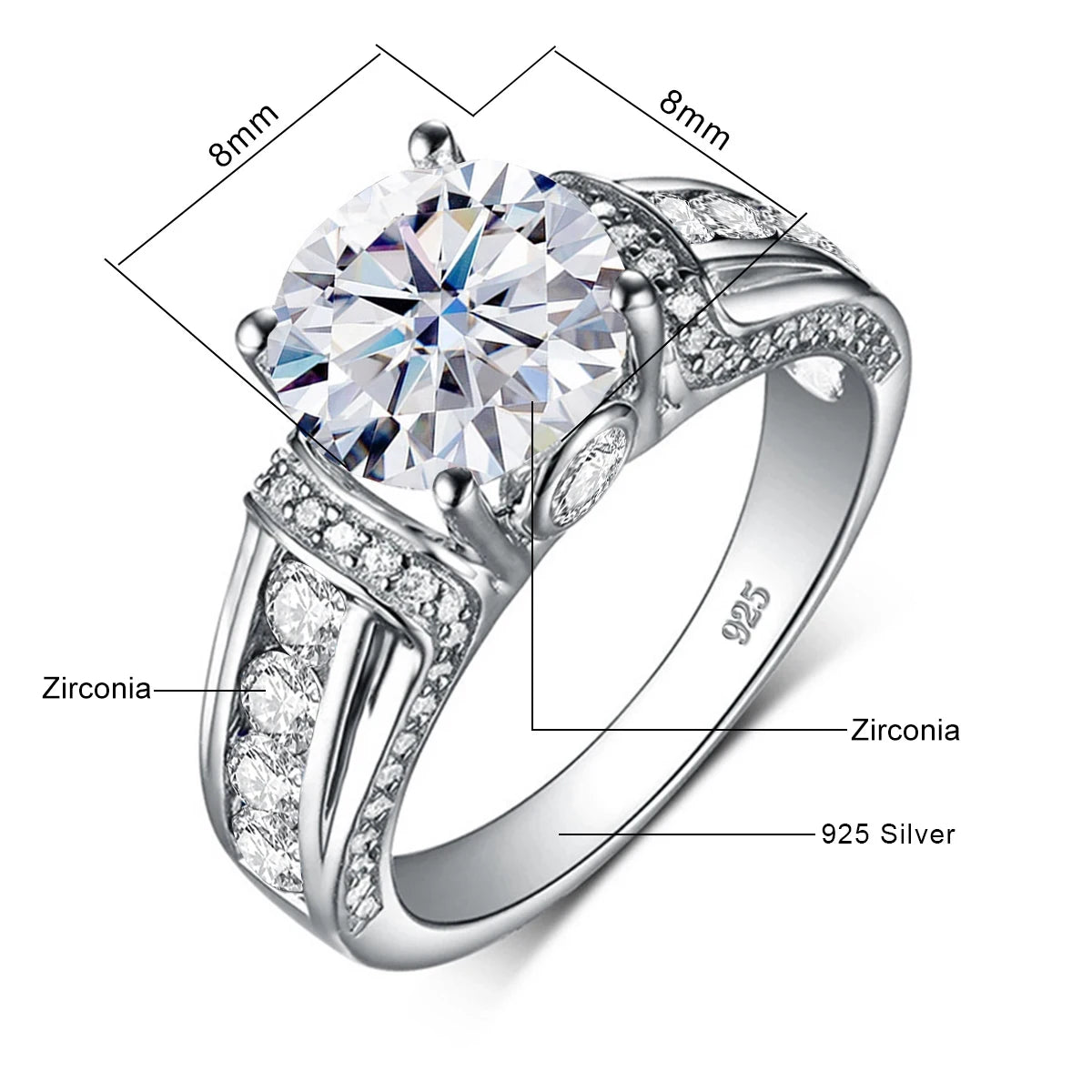 Luxury 2ct Moissanite Ring