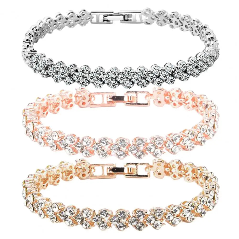 Cubic Zircon Rhinestone Shiny Bracelet