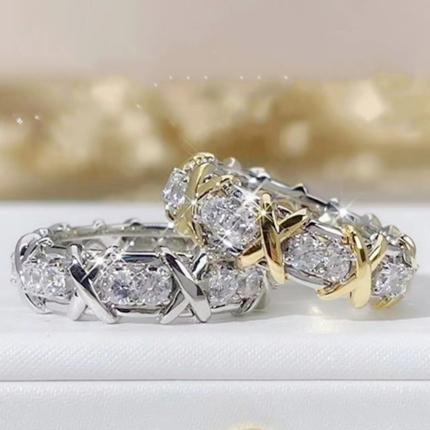 Luxury Zircon Crystal 925 Sterling Silver Ring
