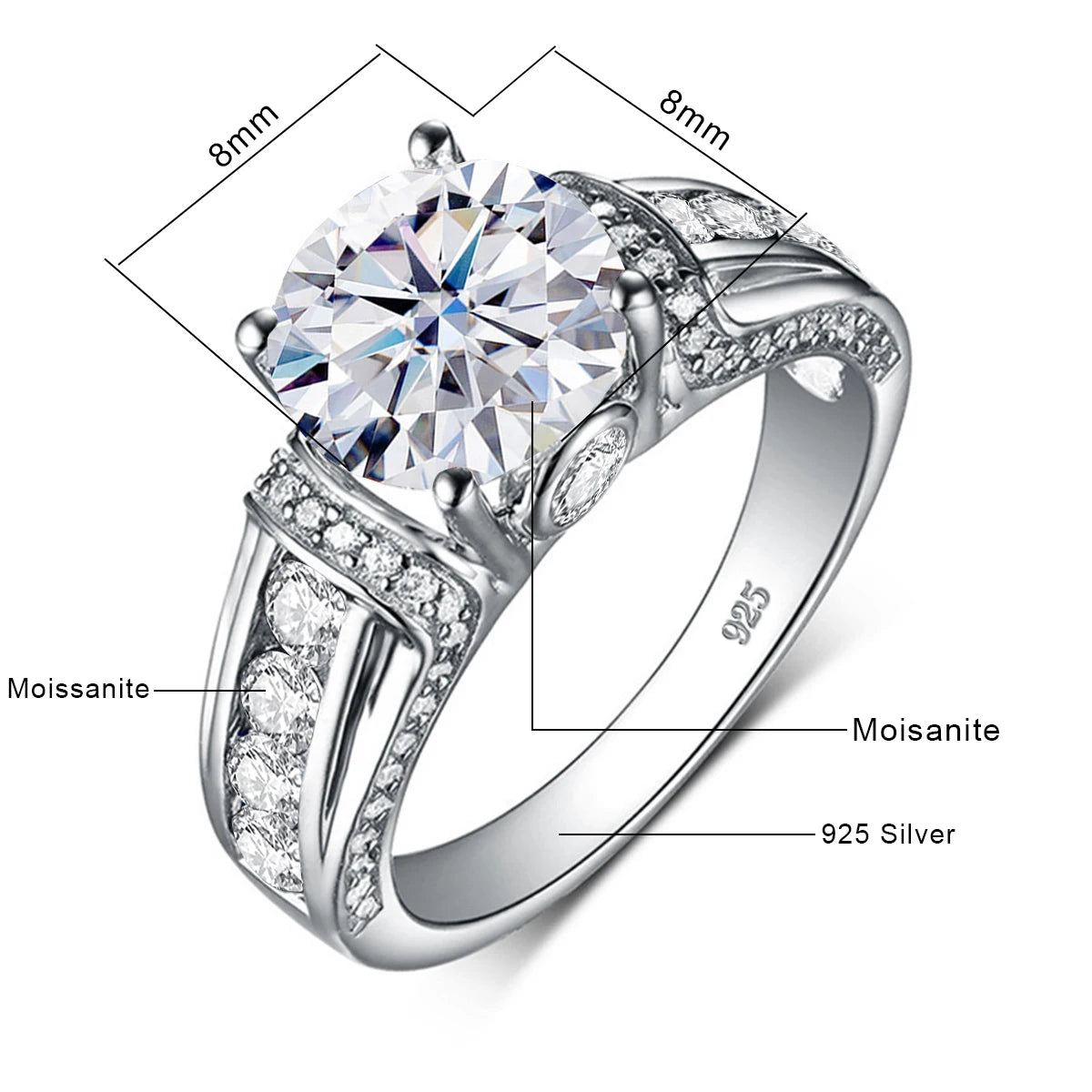 Luxury 2ct Moissanite Ring