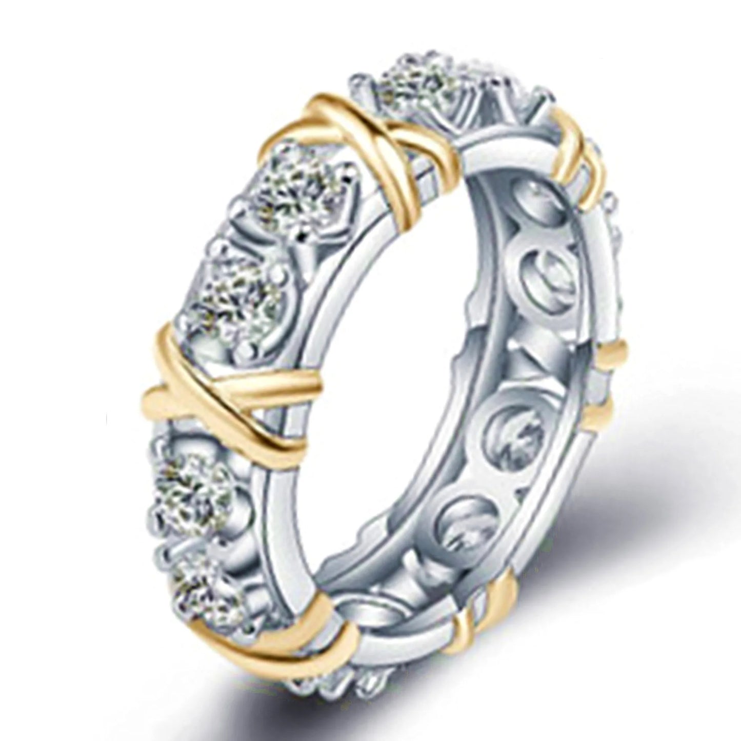 Luxury Zircon Crystal 925 Sterling Silver Ring