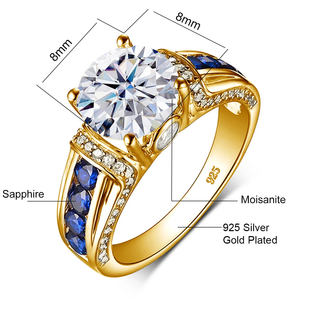 Luxury 2ct Moissanite Ring