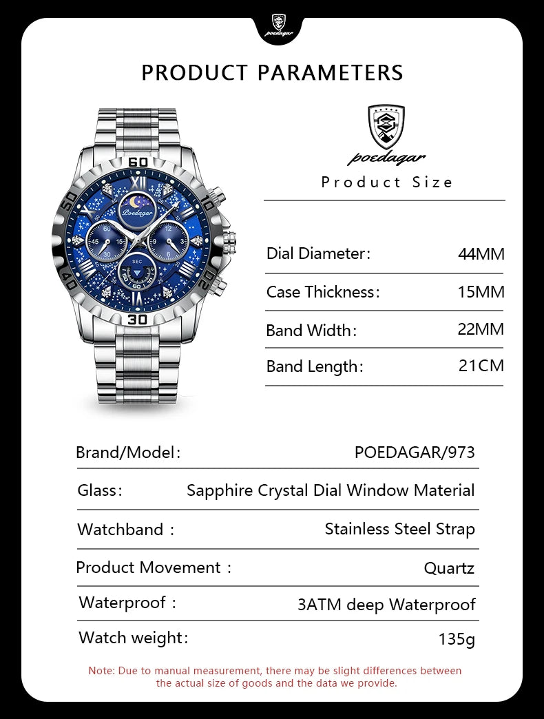 Luxury Quartz Chronograph Watch