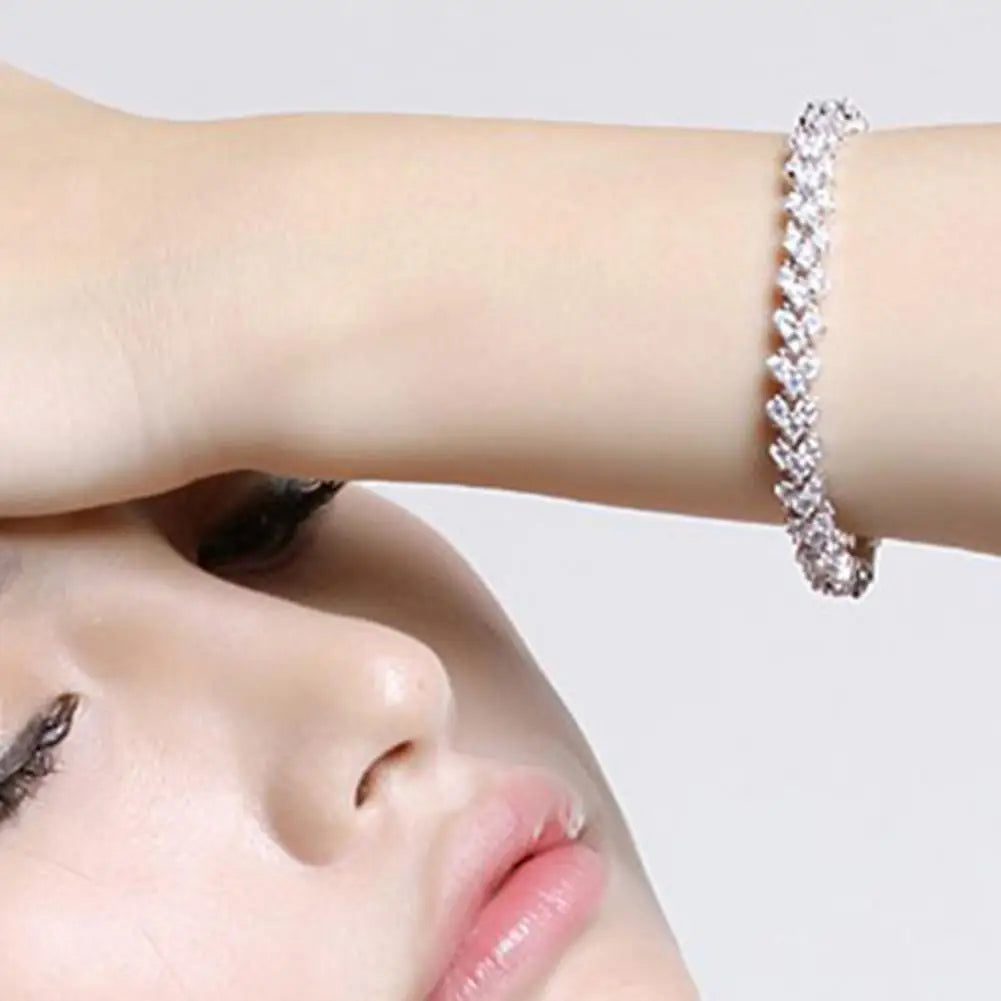 Cubic Zircon Rhinestone Shiny Bracelet