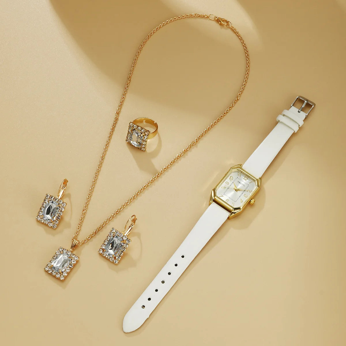 6/5/1PCS Luxury Quartz Wristwatch Jewelry Set