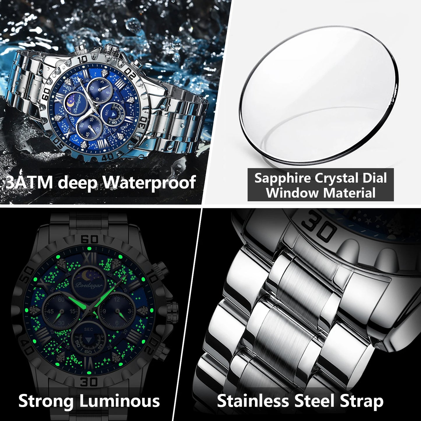 Luxury Quartz Chronograph Watch