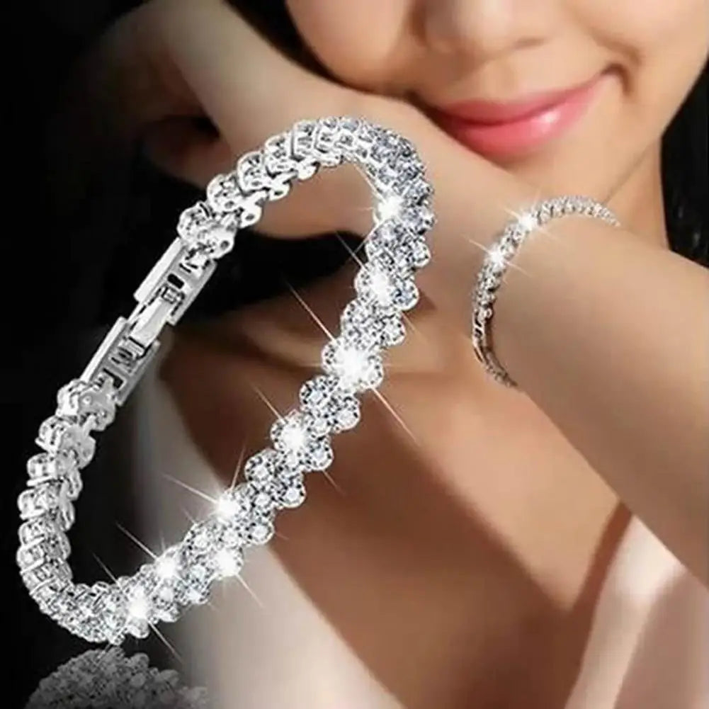 Cubic Zircon Rhinestone Shiny Bracelet