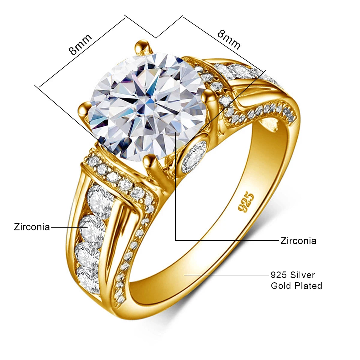 Luxury 2ct Moissanite Ring