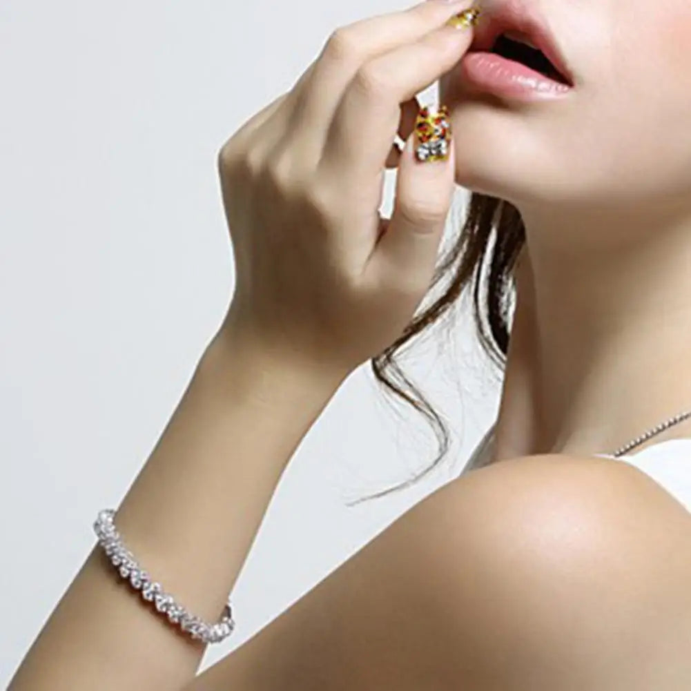 Cubic Zircon Rhinestone Shiny Bracelet
